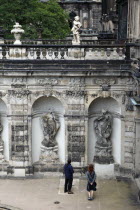 Zwinger Palace built 1710-1732  designed by Matthaus Daniel Poppelmann.Destination Destinations Deutschland European History Holidaymakers Sachsen Tourism Tourist Western Europe Saxony Sightseeing To...