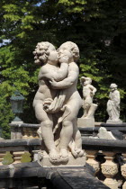 Zwinger Palace. Details of  statue of children kissing.Palace built 1710-1732  designed by Matthaus Daniel Poppelmann.Destination Destinations Deutschland European History Holidaymakers Sachsen Tour...