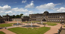 Zwinger Palace and ornamental gardens. Built 1710-1732  designed by Matthaus Daniel Poppelmann.Destination Destinations Deutschland European History Holidaymakers Sachsen Tourism Tourist Western Euro...