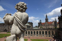 Zwinger Palace and ornamental gardens. Built 1710-1732  designed by Matthaus Daniel Poppelmann.Destination Destinations Deutschland European History Holidaymakers Sachsen Tourism Tourist Western Euro...