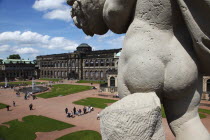 Zwinger Palace and ornamental gardens. Built 1710-1732  designed by Matthaus Daniel Poppelmann.Destination Destinations Deutschland European History Holidaymakers Sachsen Tourism Tourist Western Euro...