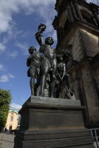 Nuemarkt  Statue at the top of the steps from Munzgasse to Bruhlsche Terrasse.Destination Destinations Deutschland European History Holidaymakers Sachsen Tourism Tourist Western Europe Saxony Sightse...