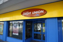 England, East Sussex, Brighton, Queens Road, Credit Union Entrance.