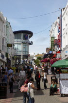 England, East Sussex, Brighton, Cranbourne Street, busy shopping street next to Churchill Square.
