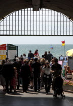 England, East Sussex, Brighton, Kings Road Promenade, Underpass exiting onto seafront.