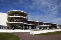 England, East Sussex, Bexhill on Sea, De La Warr Pavilion. Exterior of the Art Deco Gallery and Arts Centre.