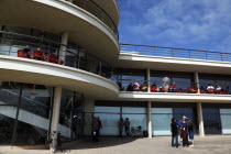 England, East Sussex, Bexhill on Sea, De La Warr Pavilion. Exterior of the Art Deco Gallery and Arts Centre.