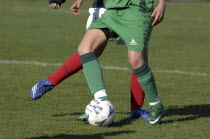 Scotland, Tesco Cup, Ladies Soccer Championship, Players tackling the ball.