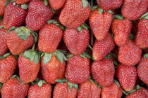 Thailand, Chiang Mai, Close up of locally grown fresh strawberries on sale in market.