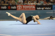 Sport, Gymnastics, Floor Exercise, Female Gymnast 2006 Commonwealth Games Melbourne Australia.