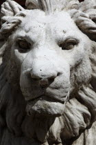 Architecture, Details, Statue, Ornamental Lion cast in concrete.