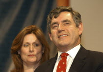 Politics, Politicians, Labour Party, British Prime Minister Gordon Brown with his wife Sarah.