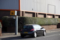 England, West Sussex, Shoreham-by-Sea, Gatso traffic speed camera on main road.