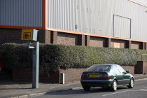 England, West Sussex, Shoreham-by-Sea, Gatso traffic speed camera on main road.