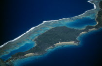 FIJI, Tropical Island, Coral reef, Aerial view.