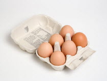 Food, Uncooked, Eggs, Box of six free range eggs.