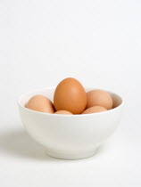 Food, Uncooked, Eggs, Free range eggs in a bowl.