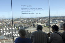 People enjoy the view from the Gravity Bar, Guinness Storehouse, Dublin, Ireland.