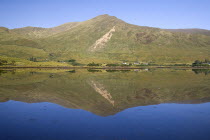 IRELAND, County Galway, Connemara, Leenane  Killary Harbour reflection. 