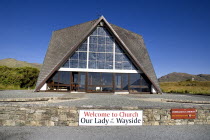 IRELAND, County Galway, Connemara, Our Lady of the Wayside Church on the edge of the Twelve Bens. 
