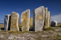 IRELAND, County Mayo, Mullet Peninsula, Deirbhles Twist, Stone circle made from local granite stones to resemble an ancient stone circle.  