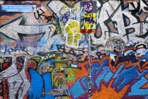 IRELAND, County Dublin, Dublin City, Windmill Lane, Graffiti, the studio in this street was used by U2 among others, fans adorn the walls with messages an tributes. 