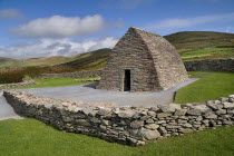 IRELAND, County Kerry, Dingle Peninsula, Gallarus Oratory built by early Christian farmers between the 6th and 9th centuries.