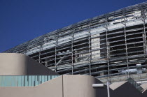 Ireland, County Dublin, Dublin City, Ballsbridge, Lansdowne Road, Aviva 50000 capacity all seater Football Stadium designed by Populus and Scott Tallon Walker. A concrete and steel structure with poly...