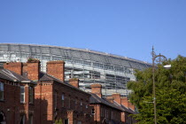 Ireland, County Dublin, Dublin City, Ballsbridge, Lansdowne Road, Aviva 50000 capacity all seater Football Stadium designed by Populus and Scott Tallon Walker. A concrete and steel structure with poly...