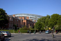 Ireland, County Dublin, Dublin City, Ballsbridge, Lansdowne Road, Aviva 50000 capacity all seater Football Stadium designed by Populus and Scott Tallon Walker. A concrete and steel structure with poly...