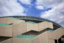 Ireland, County Dublin, Dublin City, Ballsbridge, Lansdowne Road, Aviva 50000 capacity all seater Football Stadium designed by Populus and Scott Tallon Walker. A concrete and steel structure with poly...