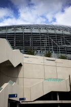 Ireland, County Dublin, Dublin City, Ballsbridge, Lansdowne Road, Aviva 50000 capacity all seater Football Stadium designed by Populus and Scott Tallon Walker. A concrete and steel structure with poly...