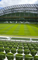 Ireland, County Dublin, Dublin City, Ballsbridge, Lansdowne Road, Aviva 50000 capacity all seater Football Stadium designed by Populus and Scott Tallon Walker. A concrete and steel structure with poly...