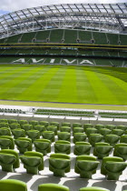 Ireland, County Dublin, Dublin City, Ballsbridge, Lansdowne Road, Aviva 50000 capacity all seater Football Stadium designed by Populus and Scott Tallon Walker. A concrete and steel structure with poly...