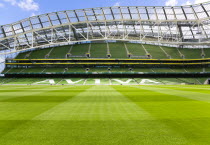 Ireland, County Dublin, Dublin City, Ballsbridge, Lansdowne Road, Aviva 50000 capacity all seater Football Stadium designed by Populus and Scott Tallon Walker. A concrete and steel structure with poly...