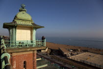 England, East Sussex, Brighton, Kemptown, Elevator between Marine Parade and the lower esplanade of AMdeira Drive. Lift exits into the Concorde 2 nightclub and music venue.