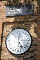 England, London, Greenwich Royal Observatory Clock.