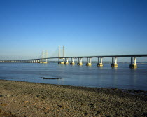 Wales, Monmouthshire, Sudbrook, Motorway M4 Second Severn Crossing.