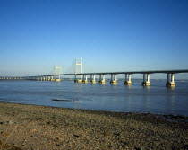 Wales, Monmouthshire, Sudbrook, Motorway M4 Second Severn Crossing.