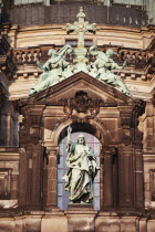 Germany, Berlin, Detail on the dome of the Berliner Dom Cathedral. 
