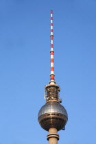 Germany, Berlin, Fernsehturm communications tower.