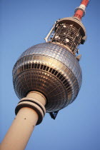 Germany, Berlin, Fernsehturm communications tower.