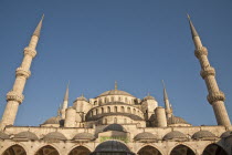 Turkey, Istanbul, Sultanahmet Mosque, also known as the Blue Mosque and Sultan Ahmed Mosque.
