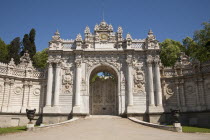 Turkey, Istanbul, Sultans Gate, also known as the Royal and Imperial Gate, Dolmabahce Palace.