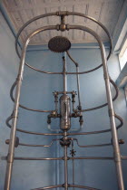 Cuba, Sancti Spiritus, Trinidad, Old shower system exhibited at the Museo de Arquiterctura Trinitaria in Ripaldi 83.