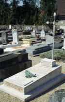 France, Ile de France, Coupvray, The grave of Louis Braille in the village commune cemetery.