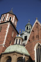 Poland, Krakow, Wawel Cathedral exterior.