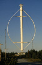 Canada, Quebec, Cap-Chat, Vertical axis windmill.  