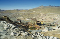 Bolivia, Potosi, Open Cast Silver Mine workings.