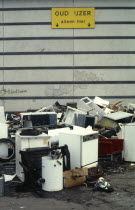Holland, Environment, Recycling, Kitchen appliances and other household metal components at refuse site.